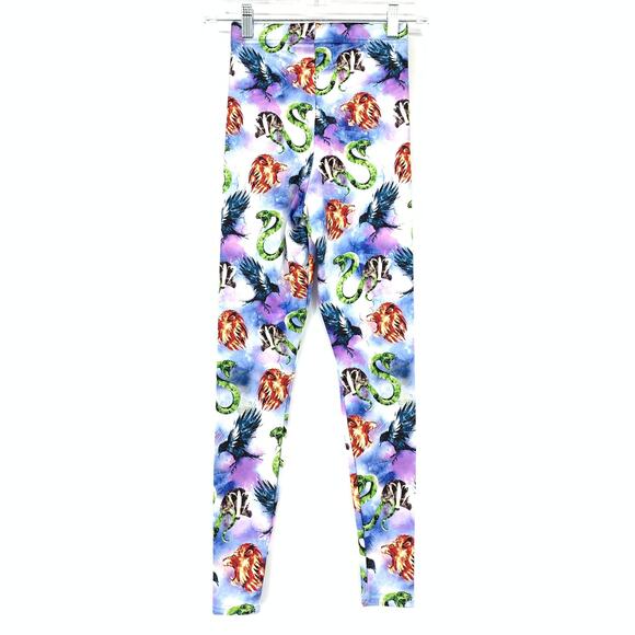 Black Milk Womens Size XS Harry Potter Hogwarts Houses Print Leggings Multicolor - Picture 2 of 8